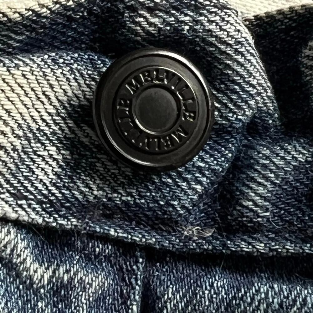 Brandy Melville Shorts Womens 26 Blue Distressed Denim Cut Off Cuffed High Waist - Picture 6 of 15